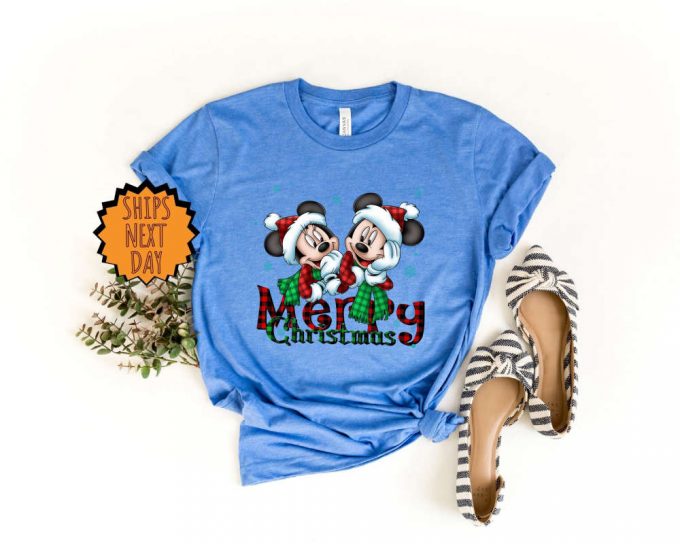 Disney Mickey &Amp; Minnie Xmas Shirt - Perfect For Disneyland World Trip &Amp; Family Matching 2