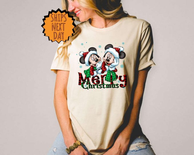 Disney Mickey &Amp; Minnie Xmas Shirt - Perfect For Disneyland World Trip &Amp; Family Matching 3