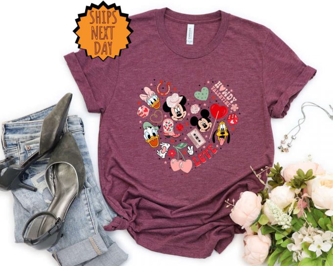 Disney Valentine Heart Shirt, Mickey And Minnie Friends Valentine'S Day Shirt ,Valentines Day Gift Shirt, Disney Love Shirt, Disney Shirt 3