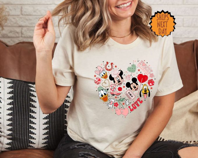 Disney Valentine Heart Shirt, Mickey And Minnie Friends Valentine'S Day Shirt ,Valentines Day Gift Shirt, Disney Love Shirt, Disney Shirt 6