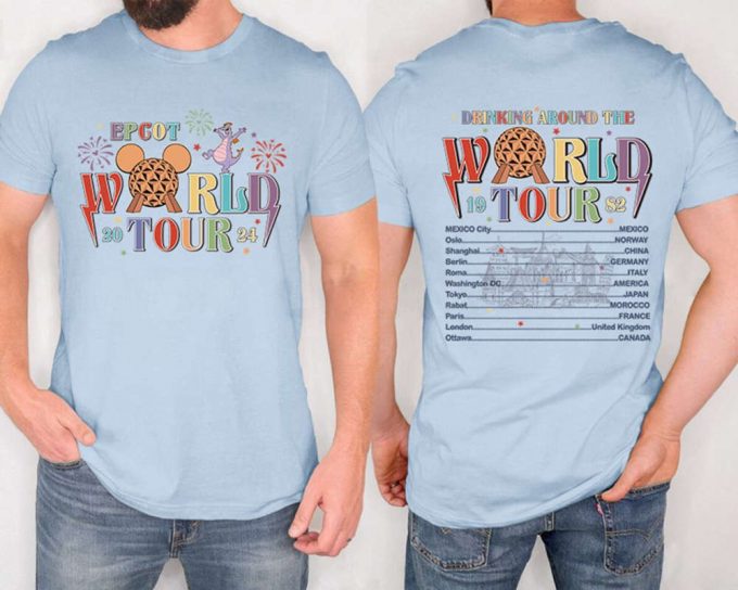 Disneyland Epcot World Tour Shirt | Retro Disneyland Epcot Shirt | Mickey And Friends | Epcot Center 1982 Shirt | Drinking Around The World 2