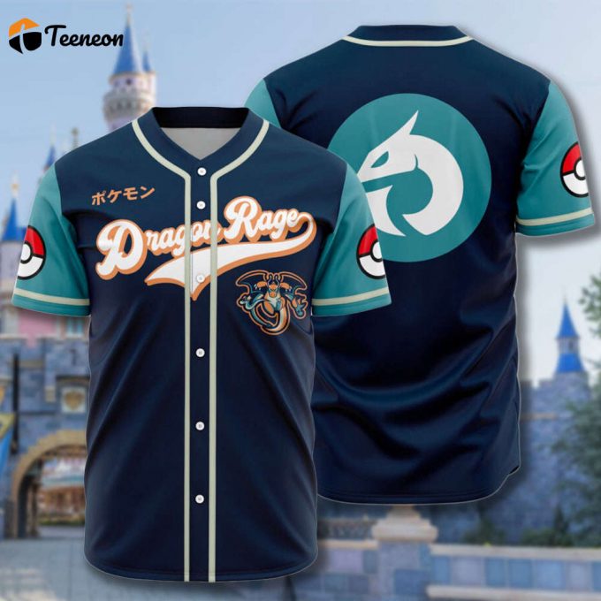 Dragon Type Baseball Jersey - Custom Name Shirt For Japanese Animation Fans 1
