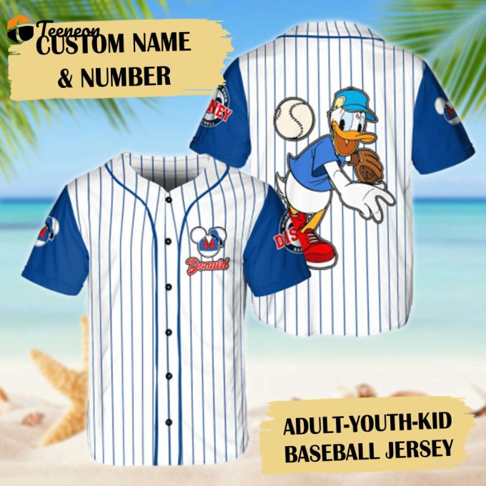 Duck The Catcher Baseball Player Jersey - Cartoon Movie Gift Shirt 1