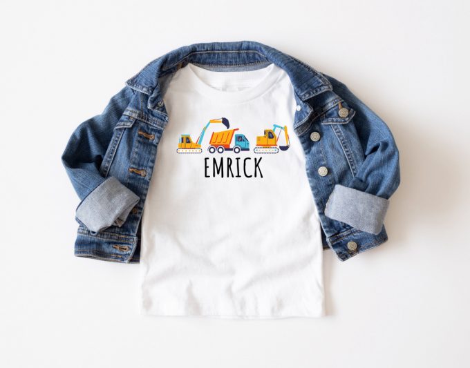 Dumptruck &Amp; Excavator Birthday Shirt: Digging It Toddler Tee 2