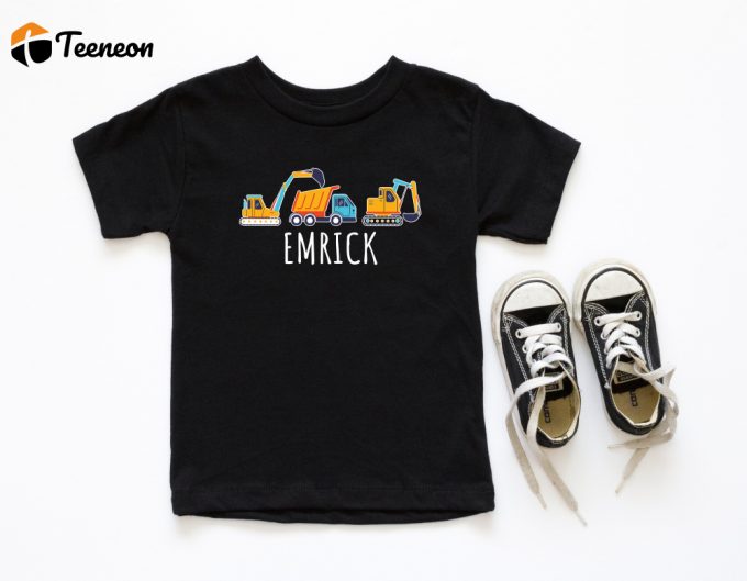 Dumptruck &Amp;Amp; Excavator Birthday Shirt: Digging It Toddler Tee 1