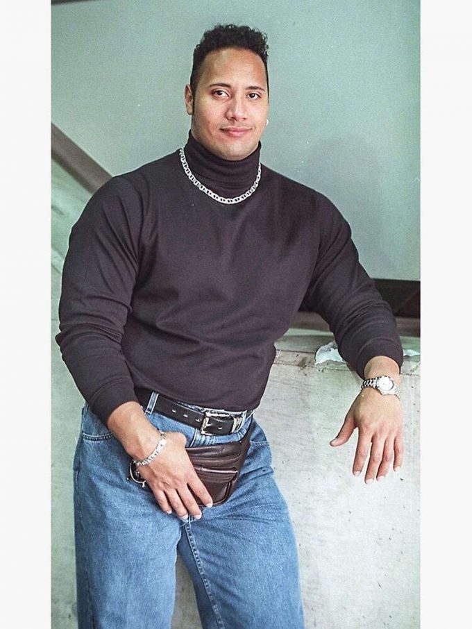 Dwayne &Quot;The Rock&Quot; Johnson: Classic 90'S Turtleneck Photo Premium Matte Vertical Poster For Home Decor Gift 2