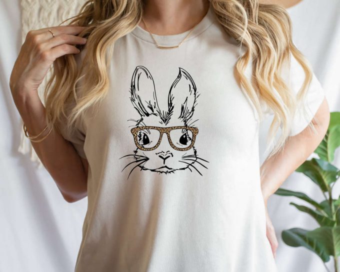 Easter Rabbit Shirt, Bunny With Leopard Glasses Shirt, Ladies Easter Bunny Shirt, Easter Bunny Shirt, Funny Easter Bunny Shirt, Easter Bunny 2