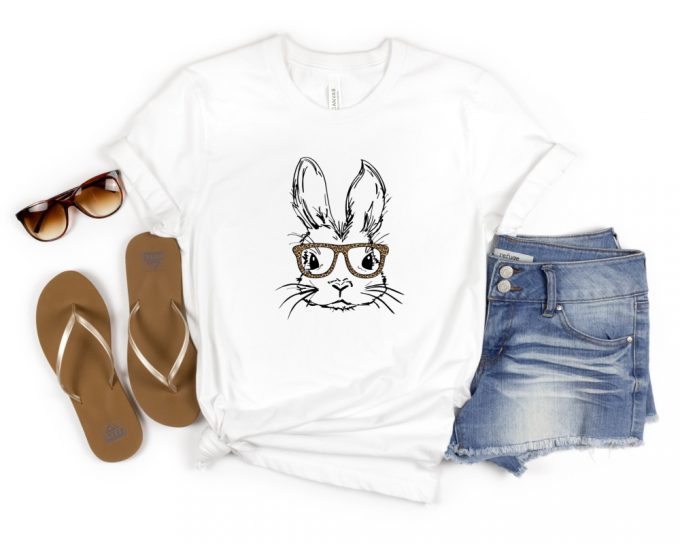 Easter Rabbit Shirt, Bunny With Leopard Glasses Shirt, Ladies Easter Bunny Shirt, Easter Bunny Shirt, Funny Easter Bunny Shirt, Easter Bunny 3