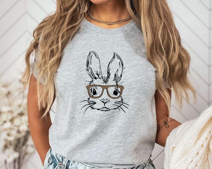 Easter Rabbit Shirt, Bunny With Leopard Glasses Shirt, Ladies Easter Bunny Shirt, Easter Bunny Shirt, Funny Easter Bunny Shirt, Easter Bunny 4