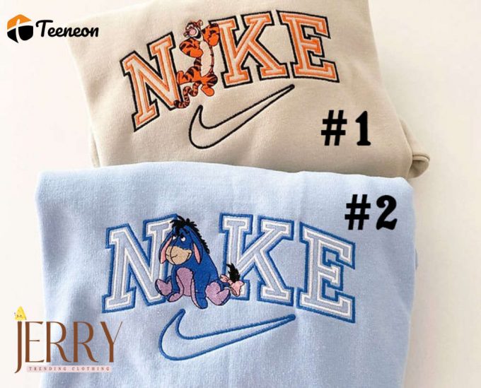 Eeyore And Tigger Disney Nike Embroidered Sweatshirt 1