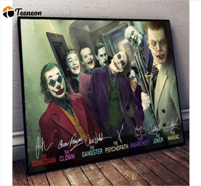 Eight Movies Joker Phoenix Joker And Ledger Joker Signature Poster For Home Decor Gift For Home Decor Gift 1