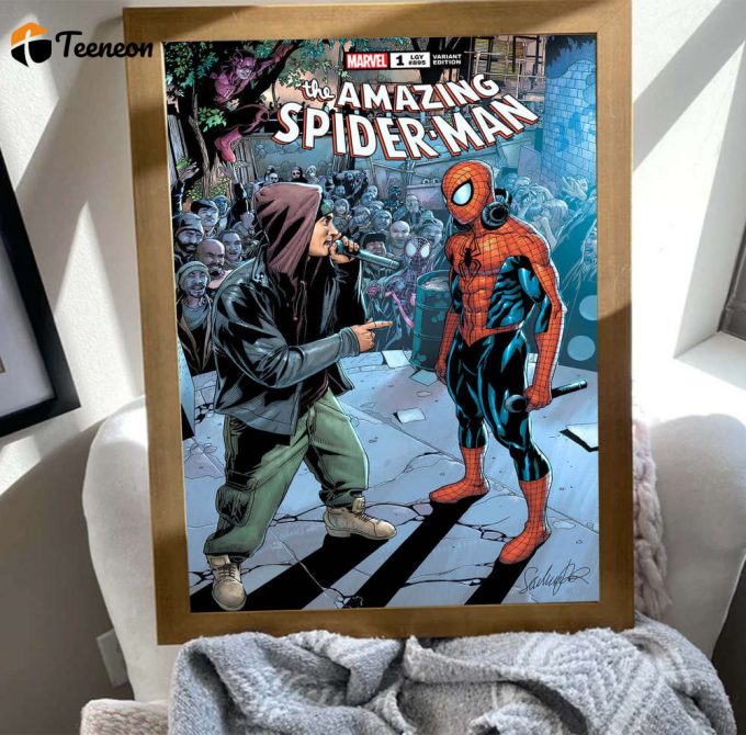Eminem And Spider-Man Poster For Home Decor Gift 1