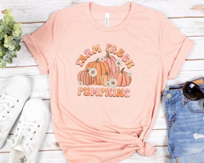 Farm Fresh Pumpkins Shirt, Vintage Fall Shirt, Halloween Shirt, Fall Shirt, Fall Shirts For Women, Pumpkin Crewneck Farm Fresh Pumpkins 4