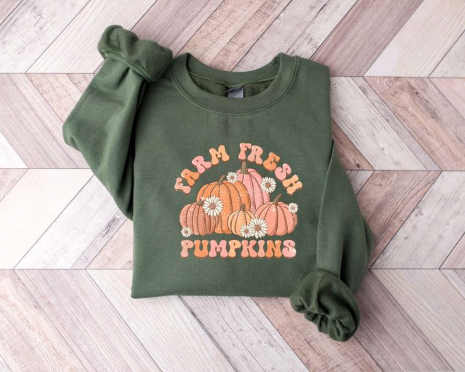 Farm Fresh Pumpkins Sweatshirt, Vintage Fall Sweater, Halloween Sweater, Fall Sweater, Pumpkin Sweater, Farm Fresh Pumpkins Sweater 2