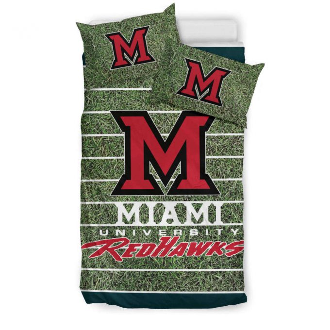 Field Large Miami Redhawks 3Pcs Bedding Set Gift For Fans - Perfect Gift For Fans Duvet Cover &Amp;Amp; Pillow Cases 1
