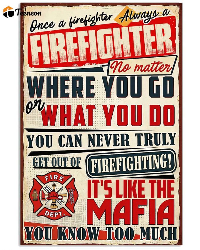 Firefighter Parents' Day Poster For Home Decor Gift &Amp;Amp; Canvas Pa351 1