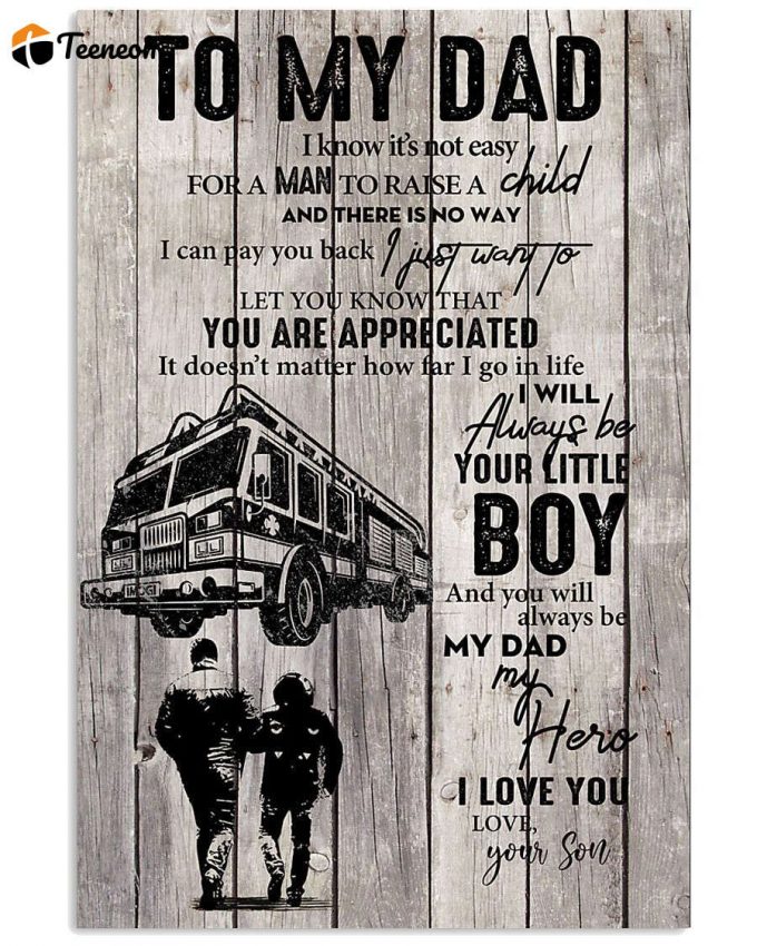 Firefighter Parents' Day Poster For Home Decor Gift &Amp;Amp; Canvas Pa380 1