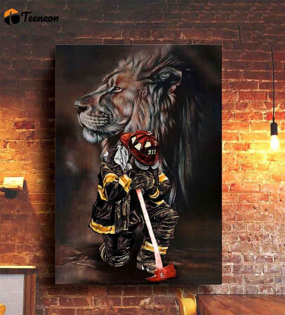 Firefighter Poster For Home Decor Gift &Amp; Canvas – Dp