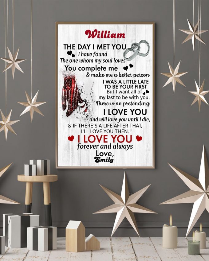 Firefighter Valentine Customize The Day I Met You Poster For Home Decor Gift Pa121 4