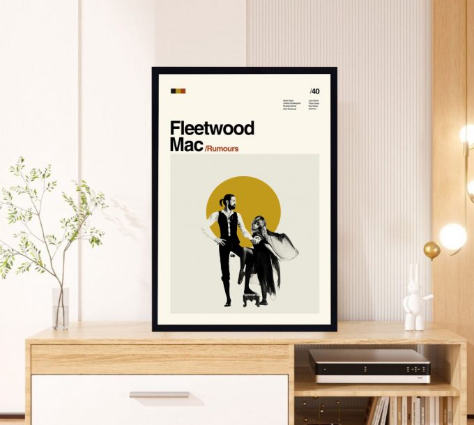 Fleetwood Mac Poster For Home Decor Gift - Rumours Film - Minimalist Poster For Home Decor Gift - Retro Poster For Home Decor Gift - Vintage Inspired - Midcentury Art - Wall Decor - Gifts For Him 3