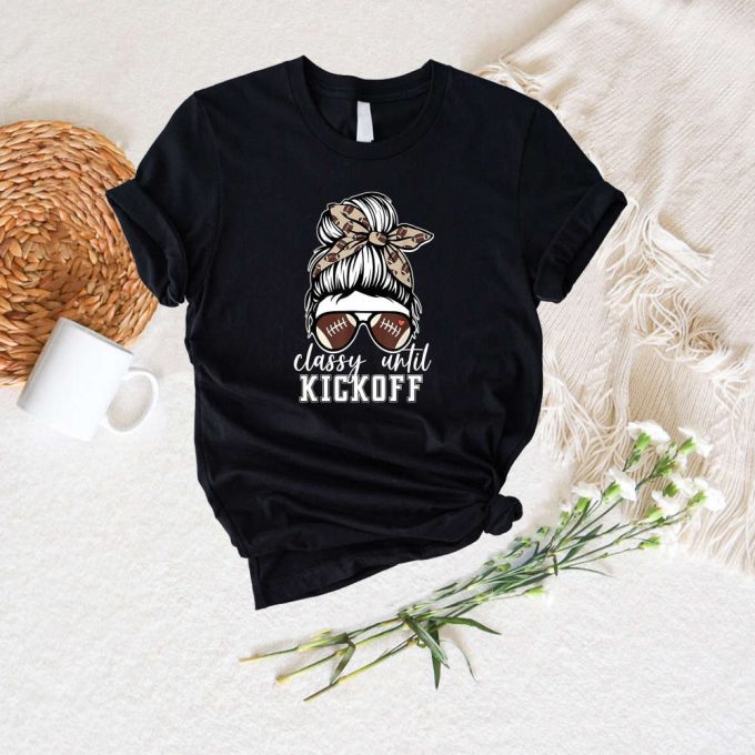 Football Mom Shirt: Stylish Leopard Design For Sports Moms - Perfect Gift For Her! 2