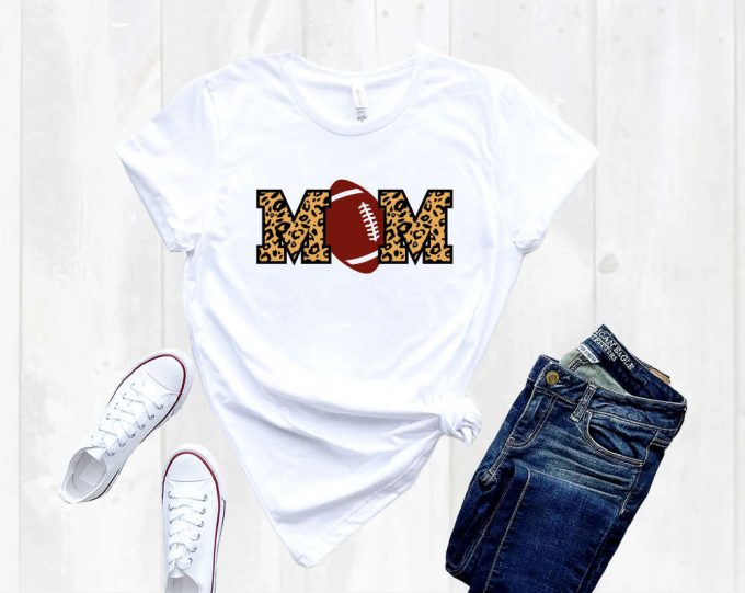 Leopard Football Mom Shirt: Trendy Gift For Her Sports Mom Shirt 2