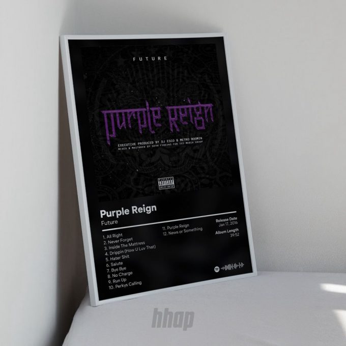 Future - Purple Reign - Hip Hop Album Print -Album Poster For Home Decor Gift 2