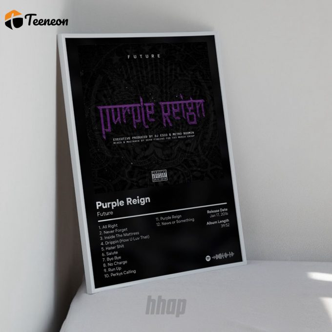 Future - Purple Reign - Hip Hop Album Print -Album Poster For Home Decor Gift 1