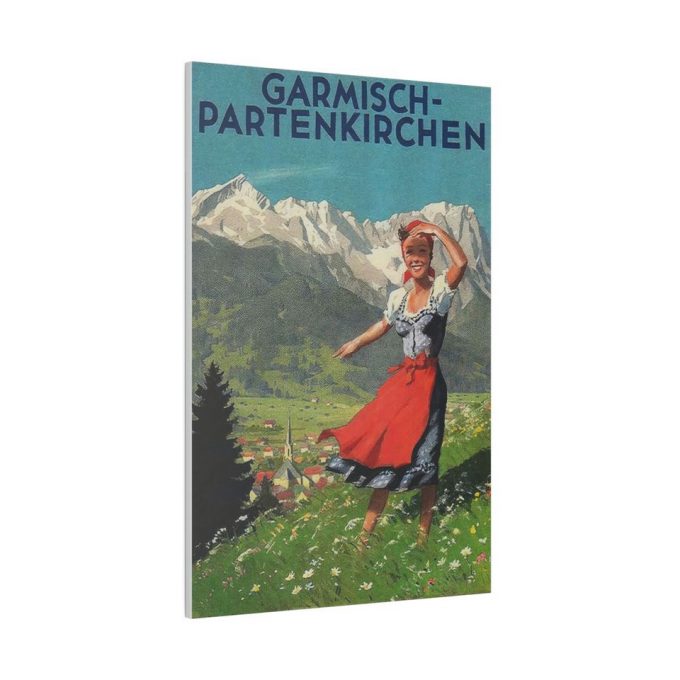 Garmisch Partenkirchen... Vintage Tourist Poster For Home Decor Gift Canvas 2