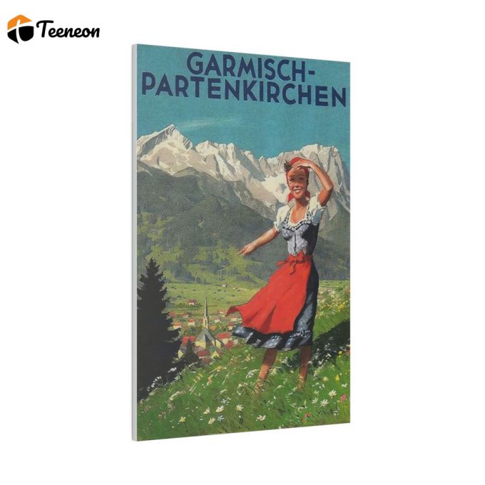 Garmisch Partenkirchen... Vintage Tourist Poster For Home Decor Gift Canvas 1