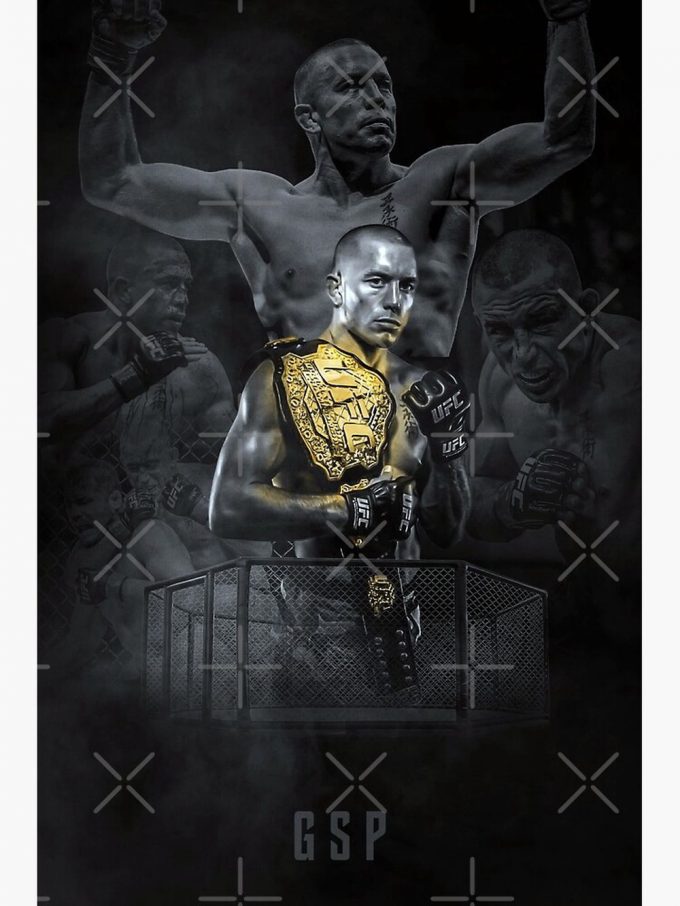 Georges St Pierre Champion Ufc Fighter Art Premium Matte Vertical Poster For Home Decor Gift 2