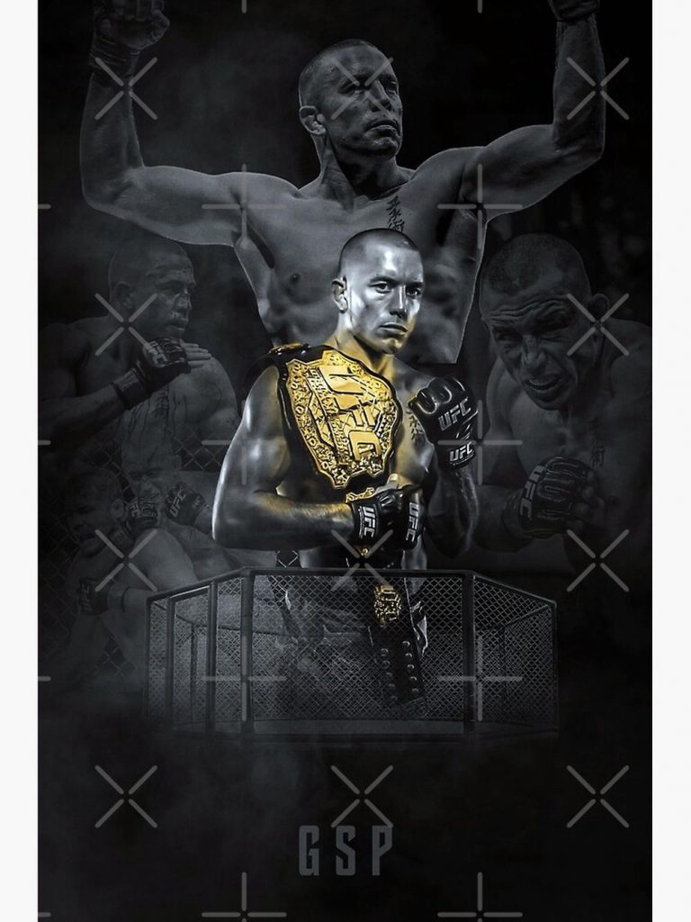 Georges St Pierre Champion Ufc Fighter Art Premium Matte Vertical Poster For Home Decor Gift 5