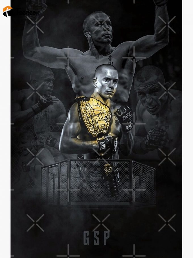 Georges St Pierre Champion Ufc Fighter Art Premium Matte Vertical Poster For Home Decor Gift 1