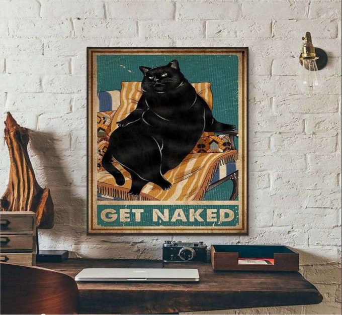 Get Naked Cat Lover Black Cat Poster For Home Decor Gift For Home Decor Gift 2