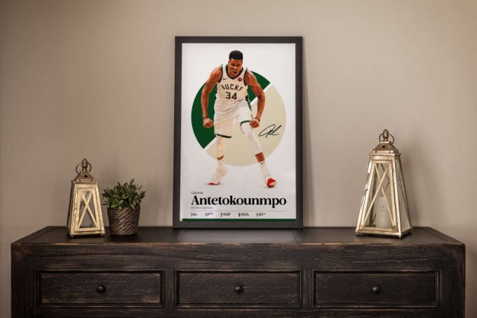 Giannis Antetokounmpo Poster, Milwaukee Bucks, Basketball Gifts, Sports Poster, Basketball Player Poster, Basketball Wall Art 8