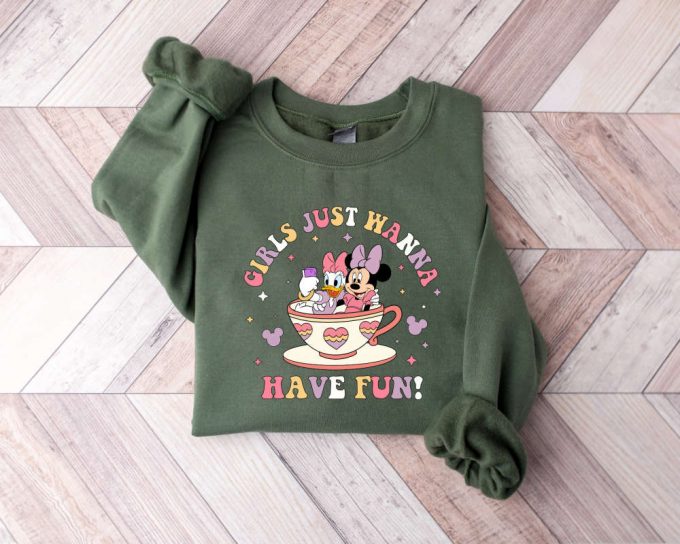 Disney Girls Just Wanna Have Fun Sweatshirt: Minnie Daisy Besties For Disneyworld Trip 2