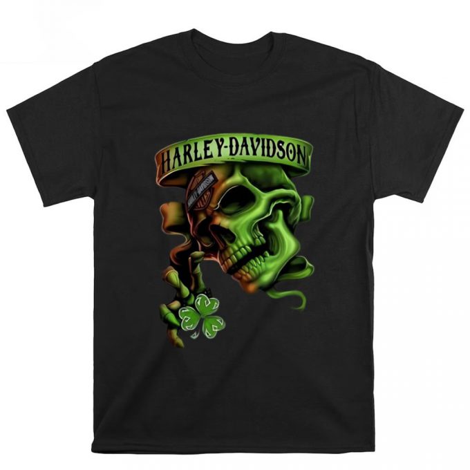 Good Skull Motor Harley Davidson Cycles St Patrick’s Day T Shirt 2