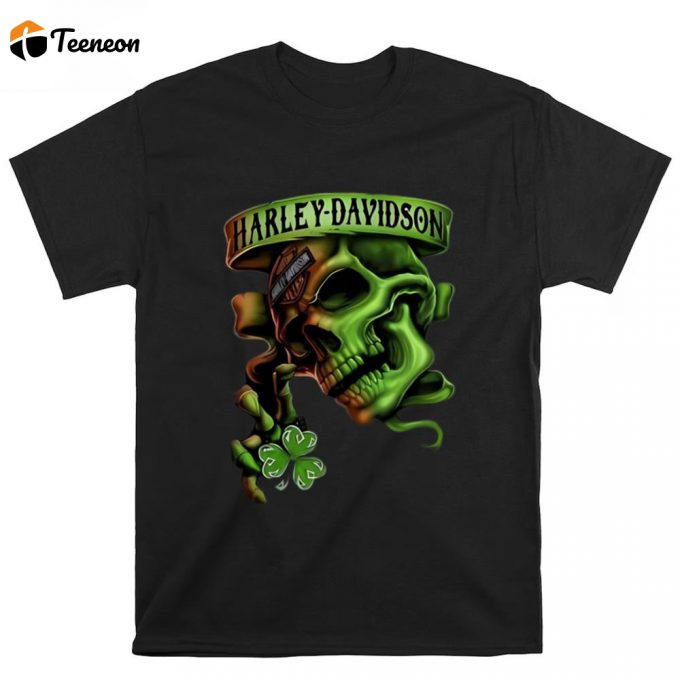 Good Skull Motor Harley Davidson Cycles St Patrick’s Day T Shirt 1