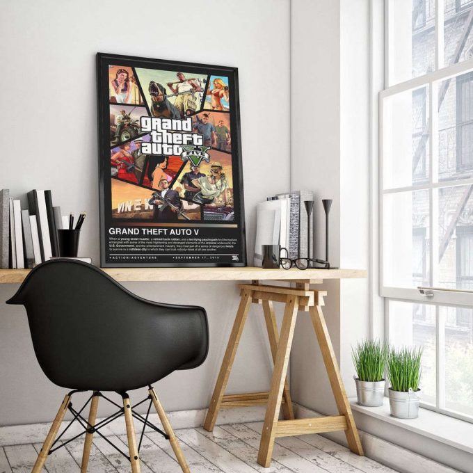 Grand Theft Auto 5 Poster For Home Decor Gift, Gaming Poster For Home Decor Gift 2