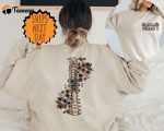 Grow Through It Sweatshirt, Motivational Sweater, Positive Saying Sweatshirt ,Grow Through Sweater, Flower Sweater, Flower Skeleton Sweater