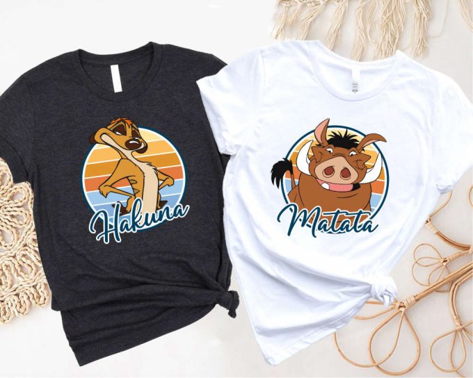 Hakuna Matata Couple Shirts Lion King Animal Kingdom Timon &Amp; Pumbaa Disney Safari &Amp; Wild Shirts 3