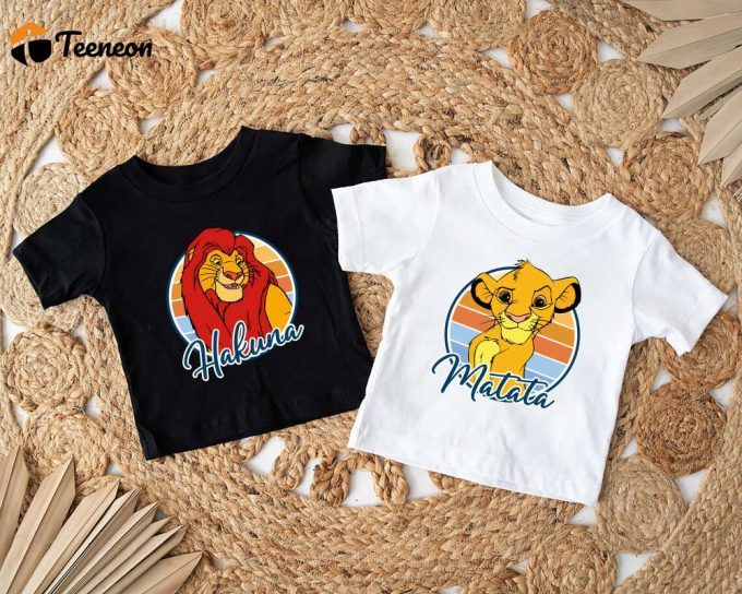 Hakuna Matata Couple Shirts Lion King Animal Kingdom Timon &Amp;Amp; Pumbaa Disney Safari &Amp;Amp; Wild Shirts 1