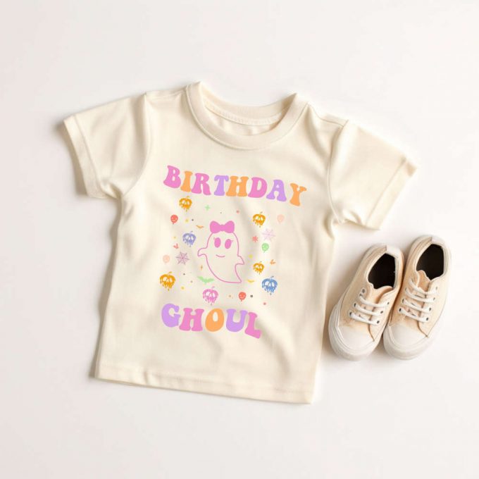 Halloween Birthday Girl Shirt Spooky Birthday Ghoul Kids Halloween Party Tee 2