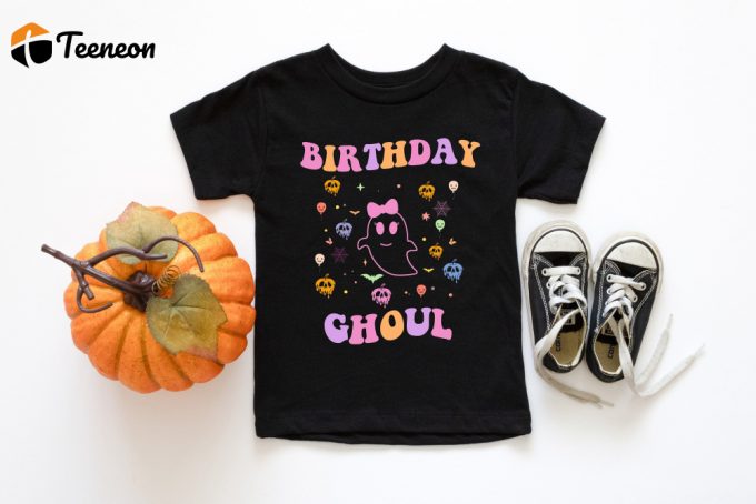 Halloween Birthday Girl Shirt Spooky Birthday Ghoul Kids Halloween Party Tee 1