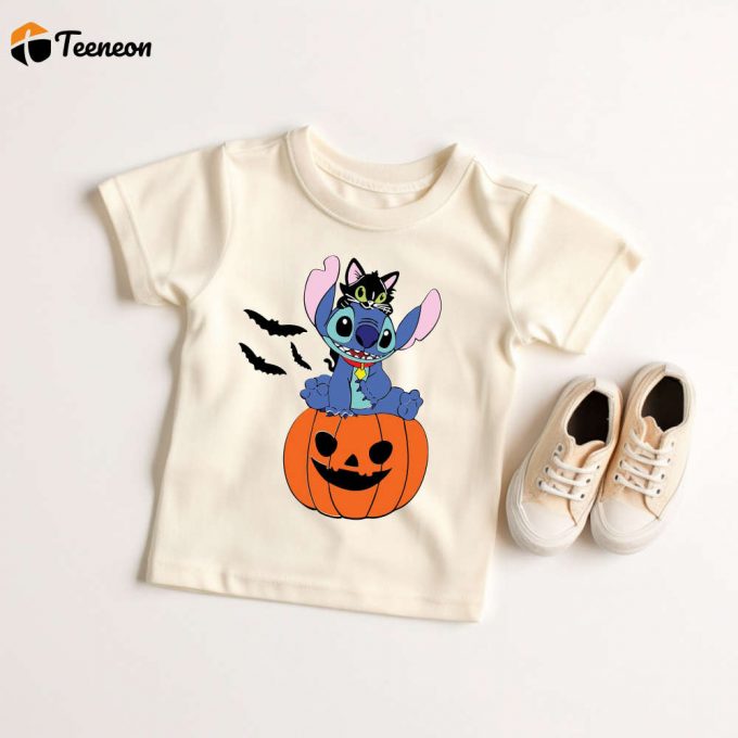 Halloween Disney Stitch Shirt: Kids Spooky Season Tee Funny Horror Epcot Disneyland Halloween