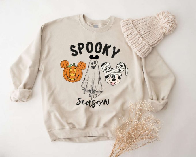 Spooky Season Hoodie: Halloween Ghost Sweatshirt Witchy Hoodie Funny Trick Or Treat Sweatshirt For Kids 3