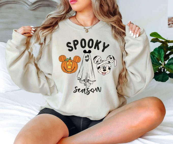 Spooky Season Hoodie: Halloween Ghost Sweatshirt Witchy Hoodie Funny Trick Or Treat Sweatshirt For Kids 5