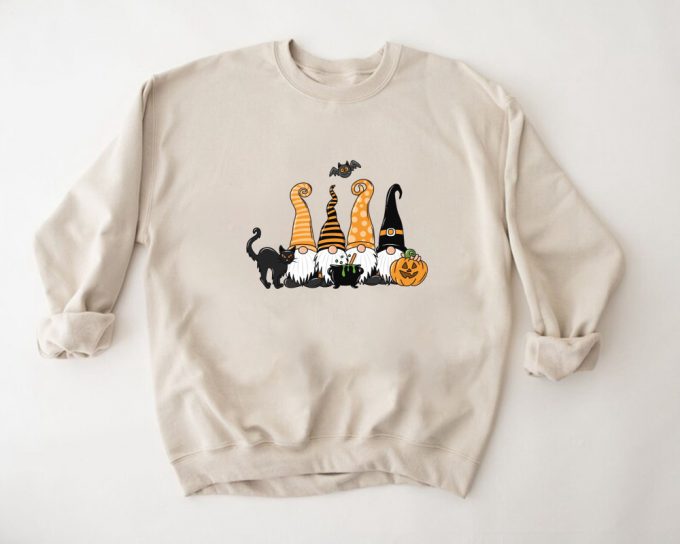 Halloween Gnomes &Amp; Pumpkin Sweatshirt: Scary Gnomes Shirt For Halloween Party - Spooky &Amp; Fun Pumpkin Gnome Shirt 2