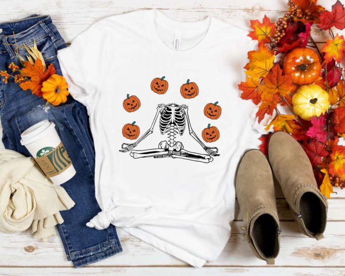 Halloween Shirt, Skeleton Shirt, Pumpkin Skeleton Shirt, Funny Skeleton Shirt, Spooky Season Shirt, Spooky T-Shirt, Funny Halloween Shirt 2