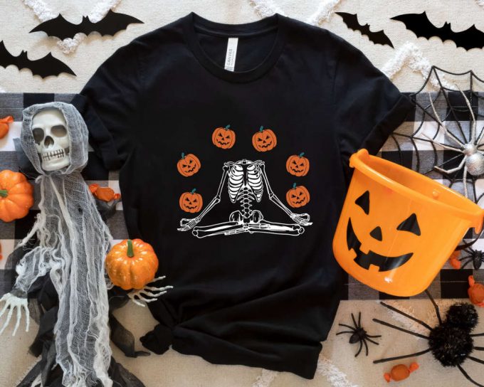 Halloween Shirt, Skeleton Shirt, Pumpkin Skeleton Shirt, Funny Skeleton Shirt, Spooky Season Shirt, Spooky T-Shirt, Funny Halloween Shirt 3